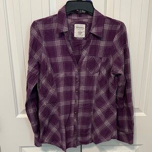 Sonoma Purple Checkered Shirt